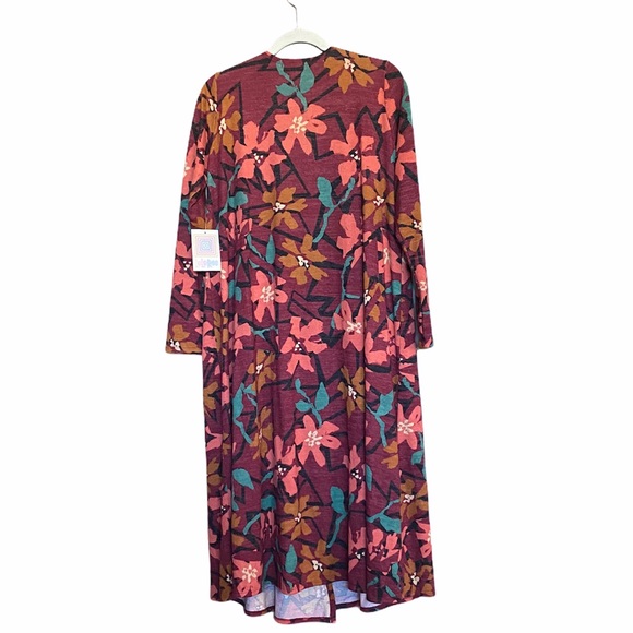 LuLaRoe SARAH Cardigan Sweater Duster Floral - Picture 3 of 16